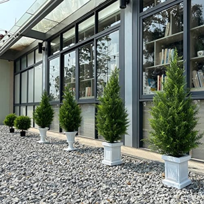 Product: Artificial Topiary Cedar Trees 3FT Artificial Cedar Pine Tree Potted Plant Fake Plants Tall Artificial Plants Shrubs for Indoors Outdoors Garden Home Decor (2 Pack)