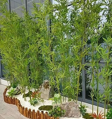 Silky Flower Store Artificial Bamboo Tree, Faux Indoor Outdoor Greenery, Lifelike Decorative Plant, 1.8m Tall 15 15 Product: 3 4 5 6 7 ft Tall Artificial Bamboo Tree 5 10 20 30 40 50 100 Pole, Courtyard Landscaping Simulation Artificial Plants Tree, Commercial Partition Privacy Fence ( Color : 5 Bamboo , Size : 1.8m Tall )