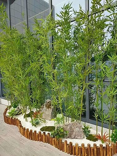 Silky Flower Store Artificial Bamboo Tree, Faux Indoor Outdoor Greenery, Lifelike Decorative Plant, 1.8m Tall 6 6 Product: 3 4 5 6 7 ft Tall Artificial Bamboo Tree 5 10 20 30 40 50 100 Pole, Courtyard Landscaping Simulation Artificial Plants Tree, Commercial Partition Privacy Fence ( Color : 5 Bamboo , Size : 1.8m Tall )