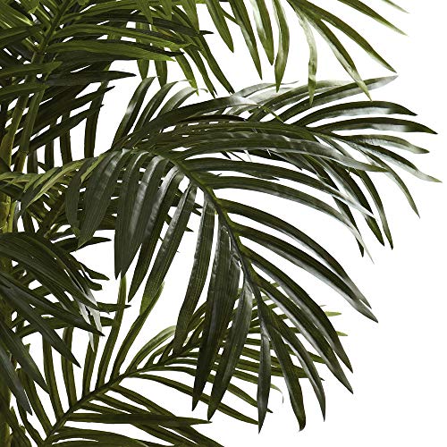 Product: Nearly Natural 6ft Fiddle Leaf Fig Artificial Tree and 5ft. Golden Cane Palm Artificial Tree | Green