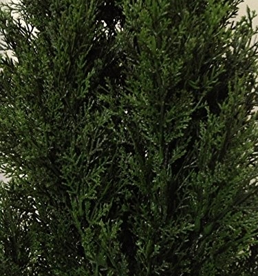 Product: Two 5 Foot Artificial Topiary Cedar Trees Potted Indoor Outdoor Plants