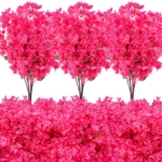 Product: Yuxung 30 Pack Artificial Bougainvillea Floral 38" Silk Long Stem Bougainvillea Plants Hanging Table Centerpiece for Home Wedding Indoor Outdoor Decorations (Rose Red)