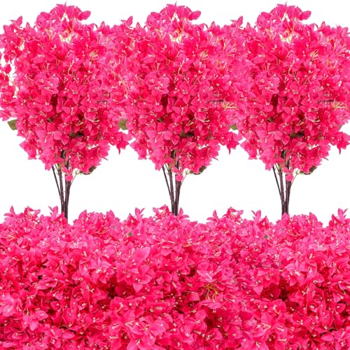 Yuxung 30 Pack Artificial Bougainvillea Floral 38" Silk Long Stem Bougainvillea Plants Hanging Table Centerpiece for Home Wedding Indoor Outdoor Decorations (Rose Red) - Artificial Flower Arrangements Product: Yuxung 30 Pack Artificial Bougainvillea Floral 38" Silk Long Stem Bougainvillea Plants Hanging Table Centerpiece for Home Wedding Indoor Outdoor Decorations (Rose Red)