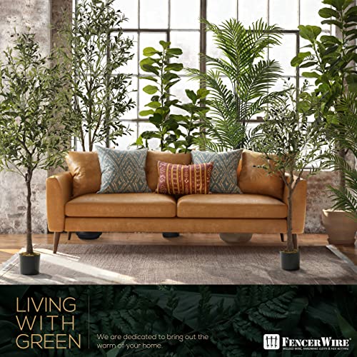 Product: Fencer Wire Artificial Palm Tree - 5/6/7 Feet Faux Dypsis Lutescens Potted Plant for Modern Home Office Decor, Perfect Housewarming Gift