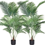Product: Fopamtri Artificial Areca Palm Plant 4.6 Feet Fake Palm Tree with 15 Trunks Faux Tree for Indoor Outdoor Modern Decor Feaux Dypsis Lutescens Plants in Pot for Home Office Housewarming Gift, 2 Pack