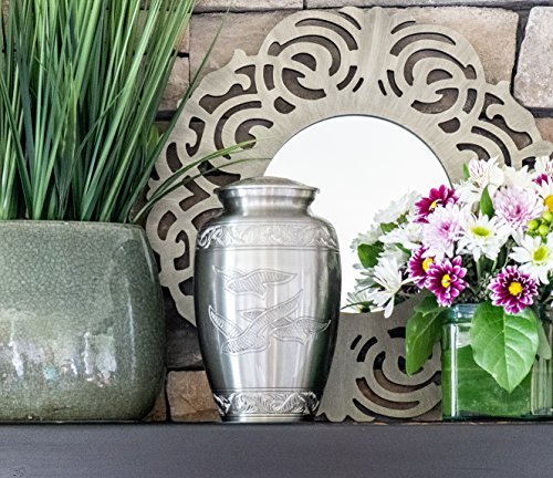 Product: Peaceful Freedom Elegant Cremation Urn Handcrafted Brass Funeral Tribute