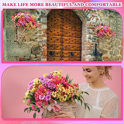 Product: Lyrow 100 Bundles Violet Artificial Flowers, UV Resistant Faux Flowers Outdoor, Faux Silk Flowers, Fake Violet Flowers Bulk for Front Porch Hanging Garden Courtyard Farmhouse Home(Colorful)