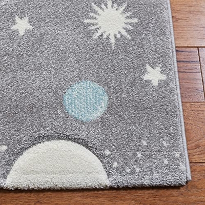 Silky Flower Store SAFAVIEH Carousel Kids Grey Lavender Non Shedding Area Rug, Boys Girls Playroom Nursery Bedroom, 5'3 x 7'6 8 8 Product: SAFAVIEH Carousel Kids Collection Area Rug - 5'3" x 7'6", Grey & Lavender, Non-Shedding & Easy Care, Ideal for High Traffic Areas for Boys & Girls in Playroom, Nursery, Bedroom (CRK103F)