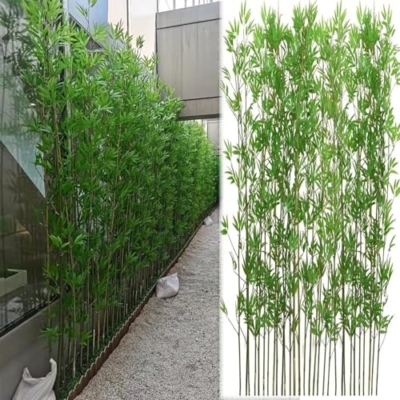 Silky Flower Store Tall Artificial Bamboo Stalks with Leaves, Faux Bamboo Privacy Screen, Indoor Outdoor Greenery, 10 Pieces, 10pcs 11 11 Product: Tall Artificial Bamboo Stalks with Leaves,Faux Bamboo Trees Plants Privacy Screen for Home Office Shop Indoor Outdoor Vase Decor,10pieces