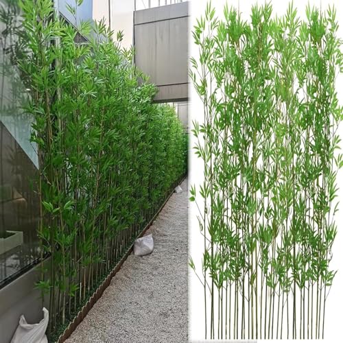 Silky Flower Store Tall Artificial Bamboo Stalks with Leaves, Faux Bamboo Privacy Screen, Indoor Outdoor Greenery, 10 Pieces, 10pcs 2 2 Product: Tall Artificial Bamboo Stalks with Leaves,Faux Bamboo Trees Plants Privacy Screen for Home Office Shop Indoor Outdoor Vase Decor,10pieces