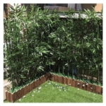 Product: Outdoor Artificial Bamboo Plants Tall, Uv All Weather Resistant Patio Faux Bamboo Privacy Fence, Landscaping Simulation Tree/ Room Divider, 1 1.2 1.5 1.8 M High ( Color : 1m High , Size : 150CM/59IN