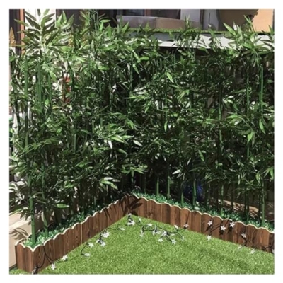 Product: Outdoor Artificial Bamboo Plants Tall, Uv All Weather Resistant Patio Faux Bamboo Privacy Fence, Landscaping Simulation Tree/ Room Divider, 1 1.2 1.5 1.8 M High ( Color : 1m High , Size : 150CM/59IN
