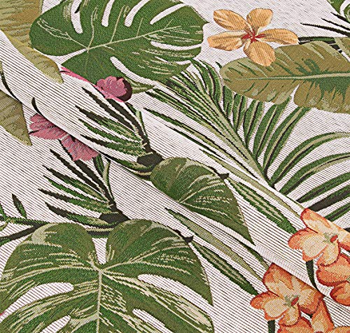 Product: Couristan Dolce Flowering Fern Ivory-Hunter Green Indoor/Outdoor Area Rug, 5'3" x 7'6"