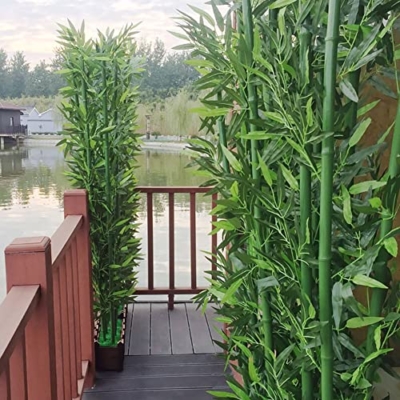 Silky Flower Store Large Artificial Bamboo Tree, Fake Silk Faux Decor, 10 Pack, Indoor Outdoor Greenery, 3ft 6.5ft 17 17 Product: Large Artificial Bamboo Plants Trees Outdoor Indoor 3ft 4ft 5ft 6ft 6.5ft Tall, Fake Bamboo Silk Faux Tree DIY Decor with Leaves for Garden Fence Privacy Screen Courtyard Entrance ( Color : 10 pack ,