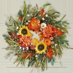 Product: Soomeir 24 Inch Fall Wreaths for Front Door Outside, Sunflower Autumn Door Wreath with Pumpkin and Dahlias, Large Wreaths for Halloween Thanksgiving Farmhouse Indoor Outdoor Home Decor