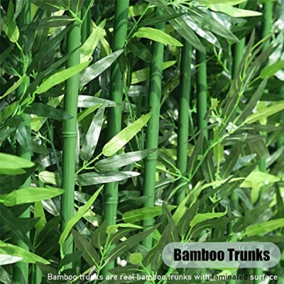 Product: Commercial Home Artificial Bamboo Tree 6.5 5.9 4.9 3.2 Feet High, Fake Plants with Wooden Flowerpot, Natural-Style Privacy Divider Room Partition for Cafe ( Color : 1m Tall , Size : 120x18x18.5cm-20 P