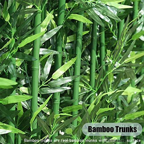 Product: Commercial Home Artificial Bamboo Tree 6.5 5.9 4.9 3.2 Feet High, Fake Plants with Wooden Flowerpot, Natural-Style Privacy Divider Room Partition for Cafe ( Color : 1m Tall , Size : 120x18x18.5cm-20 P
