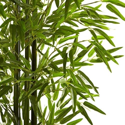 Product: Nearly Natural 4-ft Artificial Bamboo Tree, U/V Resistant for Outdoors, Fake Bamboo Plants with 4 Natural Trunks, 48-in Tall Faux Plants for Indoor/Outdoor Home Decor with 520 Realistic Fake Leaves