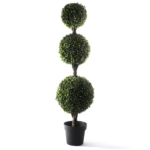 Product: Bornbridge 4' Boxwood Ball Tree - Lifelike Artificial Outdoor Plant, UV Resistant, No Water Required, Can Be Planted in Ground or Used as Patio Decor
