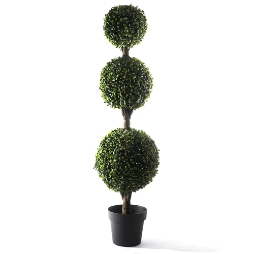 Bornbridge 4' Boxwood Ball Tree - Lifelike Artificial Outdoor Plant, UV Resistant, No Water Required, Can Be Planted in Ground or Used as Patio Decor - Artificial Flower Arrangements Product: Bornbridge 4' Boxwood Ball Tree - Lifelike Artificial Outdoor Plant, UV Resistant, No Water Required, Can Be Planted in Ground or Used as Patio Decor