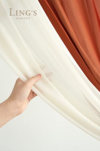 Silky Flower Store Fall Artificial Wedding Arch Flowers Kit, Hanging Flower Arrangement Drapes, Terracotta Orange Autumn Decor, 5ft x 6ft 5in 4 4 Product: Ling's Moment Fall Artificial Wedding Arch Flowers Kit Pack of 4, 2pcs Hanging Flower Arrangement 2pcs Drapes Ceremony Rose Arbor Backdrop Brunt Orange Terracotta Floral Party Autumn Outdoor Decor