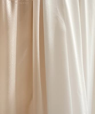 Product: Ling's Moment Deluxe White Beige Artificial Wedding Arch Flowers with Drapes Kit-Pack of 5, 2pcs Flower Arrangements 3pcs Hanging Sheer Drapes Ceremony Arbor Reception Backdrop Rose Floral Decorations