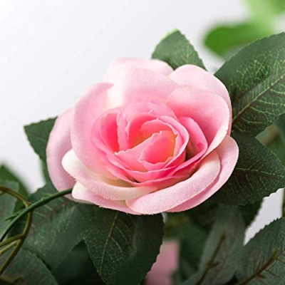Silky Flower Store Artificial Rose Vine Garland, White Pink Silk Cherry Blossom Ivy Decor, 240cm 12 12 Product: TheStriven 2pcs Artificial Rose Vine with Green Leaves Artificial Sakura Cherry Blossom Ivy Garland Leaf Garland Flowers for Home Yard Fence Wedding Decor (White)