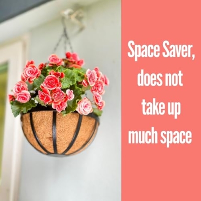 Silky Flower Store Outdoor Hanging Planter Baskets, Coco Liner Metal Round Flower Pots, 6 Pack, 12 Inch 13 13 Product: LaLaGreen Outdoor Hanging Baskets for Plants (6 Pack, 12 Inch) Medium Hanging Planter with Coco Liner, Flat Iron Metal Round Plant Flower Pots for Deck Patio Porch Garden Balcony Outside Decoration