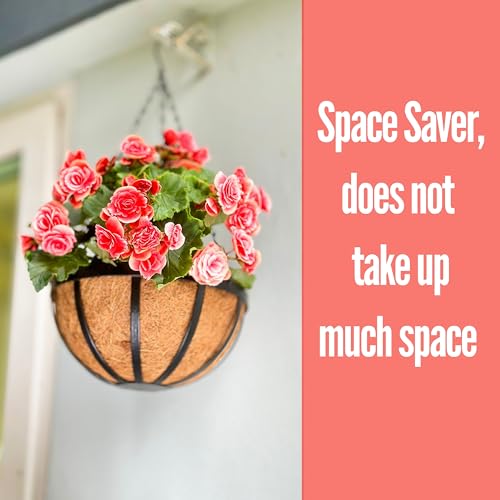 Silky Flower Store Outdoor Hanging Planter Baskets, Coco Liner Metal Round Flower Pots, 6 Pack, 12 Inch 4 4 Product: LaLaGreen Outdoor Hanging Baskets for Plants (6 Pack, 12 Inch) Medium Hanging Planter with Coco Liner, Flat Iron Metal Round Plant Flower Pots for Deck Patio Porch Garden Balcony Outside Decoration