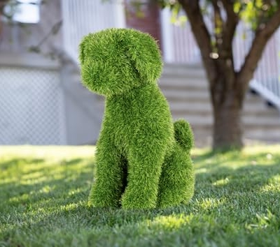 Product: Naturae Decor Artificial Topiary - Artificial Grass Garden Plush Topiary (Sitting Dog)