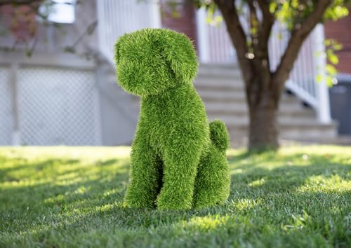 Product: Naturae Decor Artificial Topiary - Artificial Grass Garden Plush Topiary (Sitting Dog)
