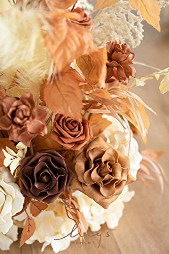 Silky Flower Store Tall Fall Artificial Flowers Arrangement, Wedding Arch Decor, Faux Silk Foam Florals, Ready to Use, 41in 22in 6.5in 7 7 Product: Ling's Moment 41" Tall Fall Free Standing Artificial Flowers Arrangements 2 pcs Wedding Arch Altar Stage Decorations Rust Sepia For Ceremony Reception Rose Fake Floral Party Outdoor Centerpieces Decor
