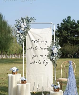 Product: WEIERYUE Artificial Wedding Arch Flowers Kit(Pack of 2) for Wedding Arch, Bridal Shower, Ceremony and Reception Backdrop Decoration (Blue Inspiration)