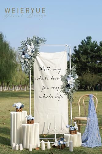 Product: WEIERYUE Artificial Wedding Arch Flowers Kit(Pack of 2) for Wedding Arch, Bridal Shower, Ceremony and Reception Backdrop Decoration (Blue Inspiration)