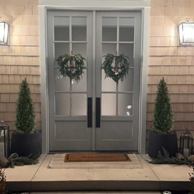 Product: Aveyas 4ft Artificial Cedar Topiary Trees for Outdoor Front Porch Door, 4 Feet Faux Potted Plants Evergreen Fake Pine Cypress Tree for Outside Home Decor (4 ft Tall) - Set of 2 Pack