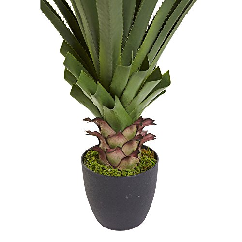 Silky Flower Store Artificial Agave Plant, Nearly Natural Spiked Green Faux Decor, 4' 2 2 Product: Nearly Natural 4' Spiked Agave Plant, Green
