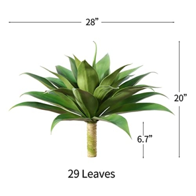 Silky Flower Store Artificial Agave Succulent Plant, Faux Decorative Greenery, 2 Pack, 28 Inch 11 11 Product: Ferrgoal Artificial Plants Fake Agave Succulent Plant 28 Inch Big Size Faux Succulents Stems for Indoor Outdoor Realistic & Natural Home Decor Plants for Office Housewarming 2 Pack