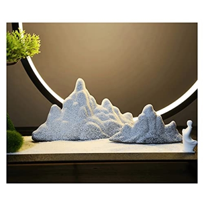 Product: Artificial Plants Fake Bonsai Tree 9 Inches Artificial Bonsai Pine Tree，Realistic Fake Plant Decoration, Faux Plants with Statues of Little Monks, for Desktop Display， Zen Garden Décor House Plant