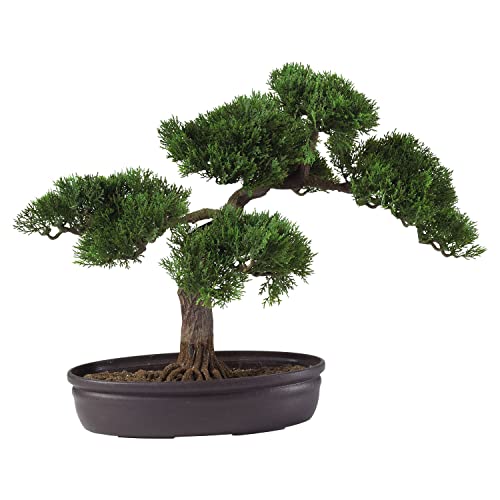 Product: Nearly Natural 4106 16in. Cedar Bonsai Silk Plant,Green