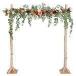 Product: Ling's Moment 6.5FT Backdrop Flower Garland Decorations, Fall Artificial Wedding Arch Flowers, Orange Ceremony Reception Hanging Eucalyptus Rose Arbor Arrangement Outdoor Party Floral Swag