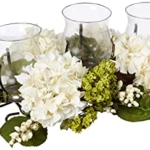 Product: Nearly Natural Snowball Hydrangea Triple Candelabrum