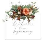 Product: Ling's Moment Fall Wedding Floral Swag Welcome Sign Artificial Flowers Backdrop Garland Terracotta Orange For Ceremony Reception Wall Easel Home Decoration Entryway Faux Outdoor Board Head Table Decor