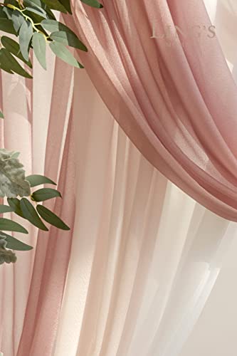 Silky Flower Store Wedding Arch Flowers with Sheer Drapes Kit, Artificial Pink White Floral Arrangements, 5 Piece Set, 32.5cm 3 3 Product: Ling's Moment Deluxe Wedding Arch Flowers with Sheer Drapes Kit - Artificial Pink and White Floral Arrangements for Ceremony Backdrop, Arbor Decor, 5-Piece Set (2 Flower Stems + 3 Hanging Drapes)