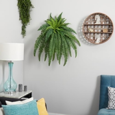 Product: Nearly Natural 35” Boston Fern Artificial (Set of 2) Silk Plants Green