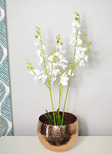 Product: Leaf Design UK Realistic Artificial Orchid Flower Display in Pot, White, 60cm