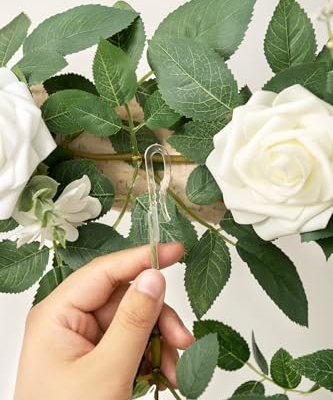 Silky Flower Store Artificial Wedding Arch Flowers White Sage Eucalyptus Rose Garland, 6.5FT Garden Arch Decor, 6.5FT 9 9 Product: Ling's Moment 6.5FT Artificial Wedding Arch Flowers, Backdrop Floral Garland, White Sage Ceremony Reception Hanging Eucalyptus Rose Arbor Arrangement Outdoor Party Swag Home Decorations