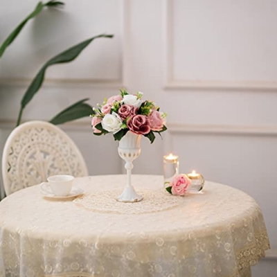 Product: BLOSMON Dusty Rose Flowers Centerpieces: 10 Pieces Pink Roses Artificial Flowers Balls for Wedding Dinning Table - Fake Silk Kissing Floral Arrangements for Home Party Event Decor
