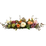 Product: Nearly Natural 4665 Mixed Mini Peony Centerpiece Silk Flower Arrangement,10"D x 34"W x 6.5"H