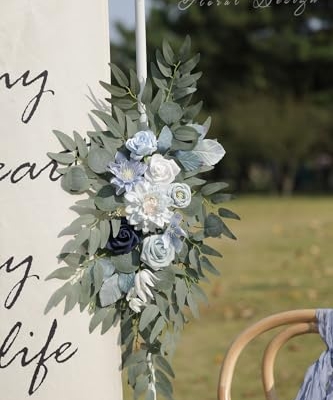 Product: WEIERYUE Artificial Wedding Arch Flowers Kit(Pack of 2) for Wedding Arch, Bridal Shower, Ceremony and Reception Backdrop Decoration (Blue Inspiration)