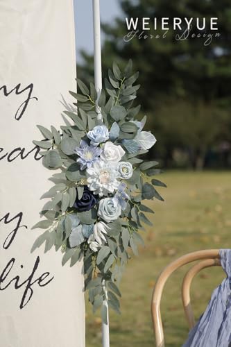 Product: WEIERYUE Artificial Wedding Arch Flowers Kit(Pack of 2) for Wedding Arch, Bridal Shower, Ceremony and Reception Backdrop Decoration (Blue Inspiration)